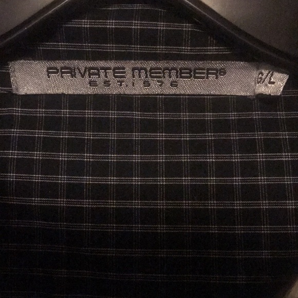 Private Member Men’s Plaid Navy Short Sleeve Shirt Size L - Picture 2 of 4